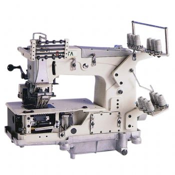 FLATBED,6-NEEDLE,DOUBLE CHAIN STITCH MACHINE FOR ATTACHING LINE TAPES