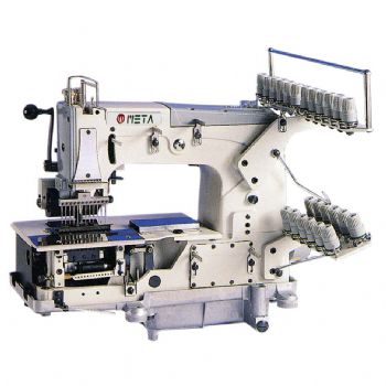 FLATBED,12-NEEDLE,DOUBLE CHAIN STITCH MACHINE FOR ELASTIC THREAD