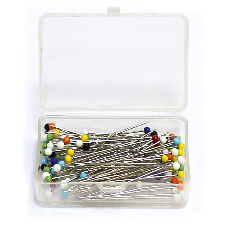COLOR GLASS PEARL HEAD PINS"IRON-PROOF GLASS"