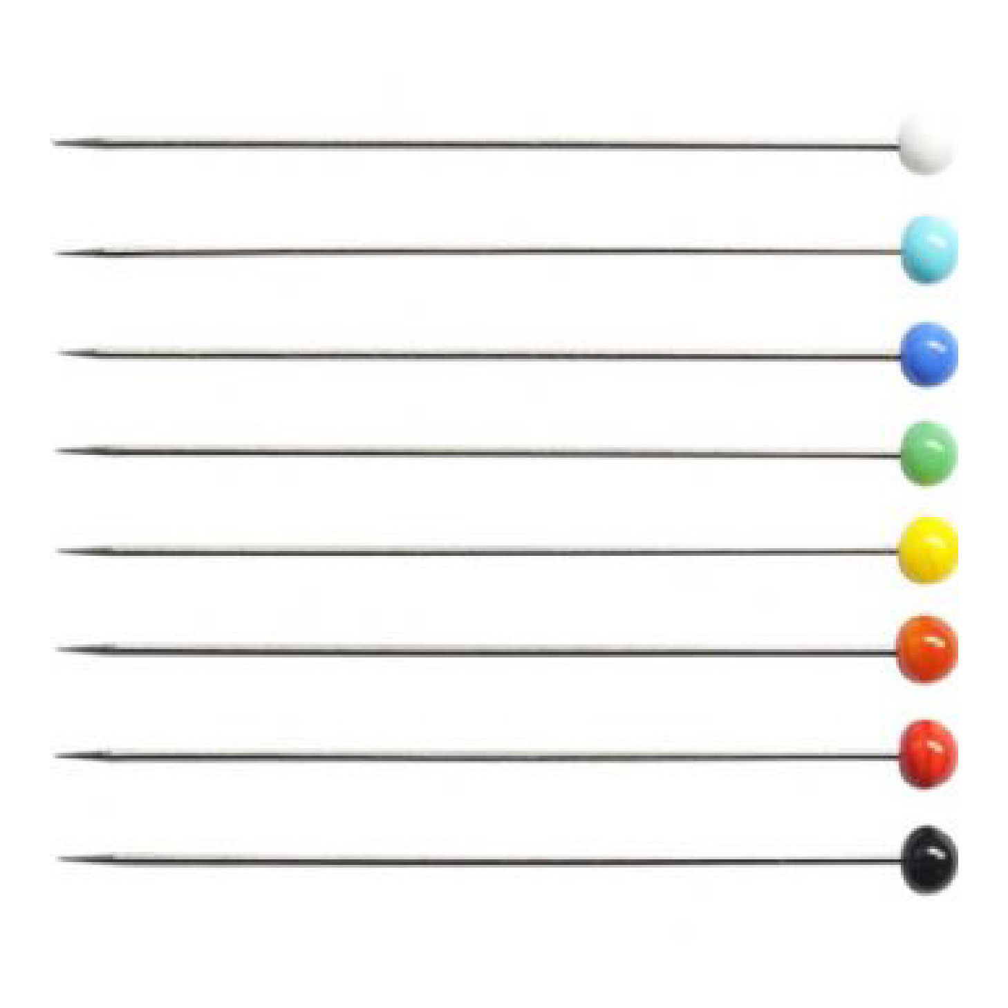 COLORED GLASS PEARL HEAD PINS